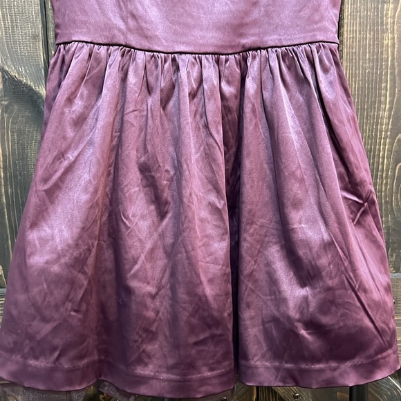 Forever 21 Fit & Flare Mini Dress Purple L Eggplant Bow Girly Y2K Party NWT - Picture 4 of 15